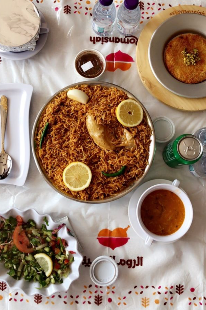Authentic chicken kabsa at Al Romansiah Riyadh