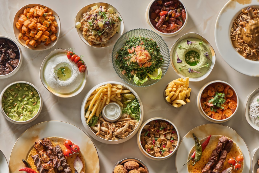 Amar Lebanese restaurant in Riyadh with charcoal grills and mezze