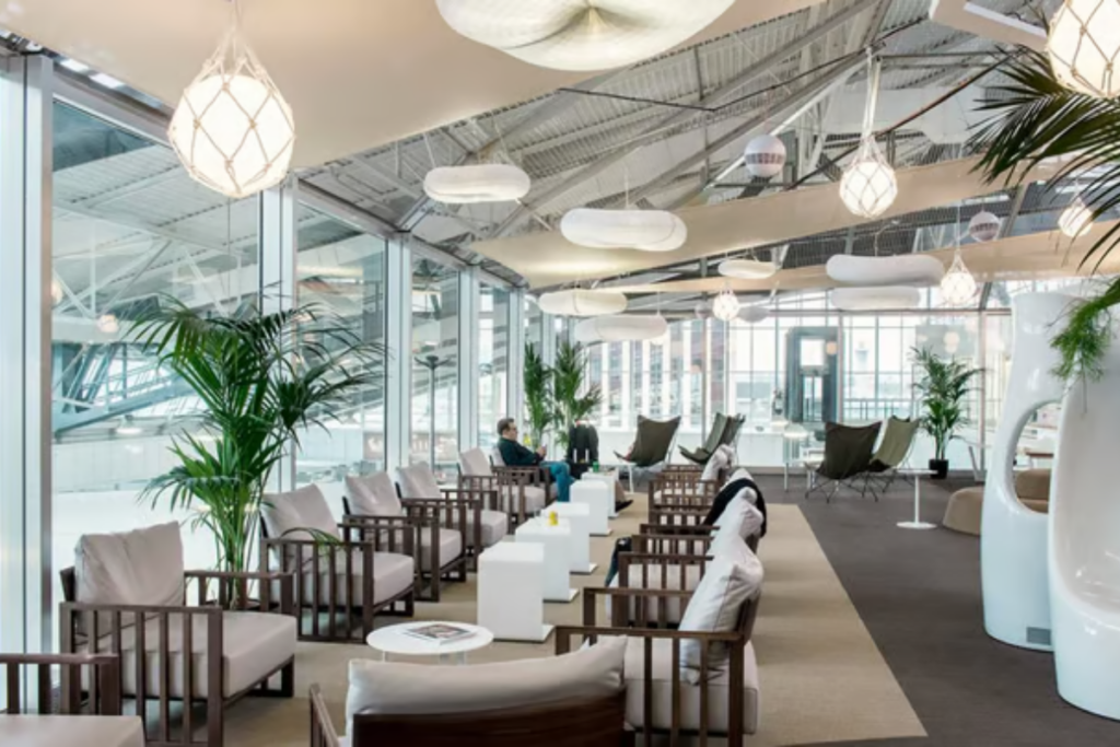 Airport lounge seating area in Riyadh
