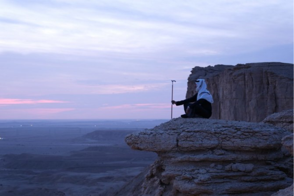 Hiking trail along the Tuwaiq Escarpment near Riyadh