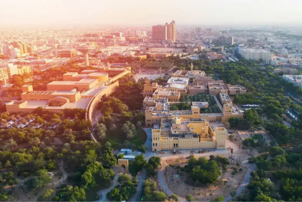 Palm-lined gardens at King Abdulaziz Historical Center are the best photography places in Riyadh