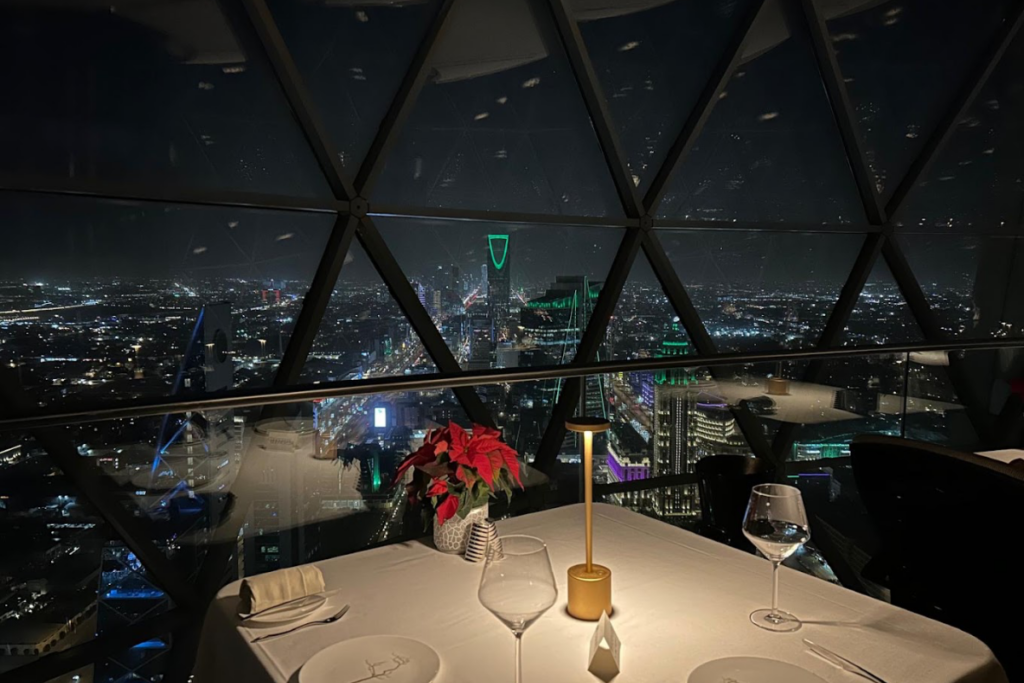 Couples enjoying a romantic dinner in Riyadh