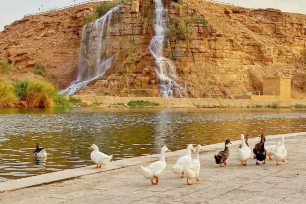 Walking path around Wadi Namar in Riyadh